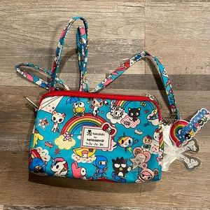 Ju-Ju-Be  Tokidoki for Hello Sanrio. Rainbow dreams pattern. Be Set- large bag.